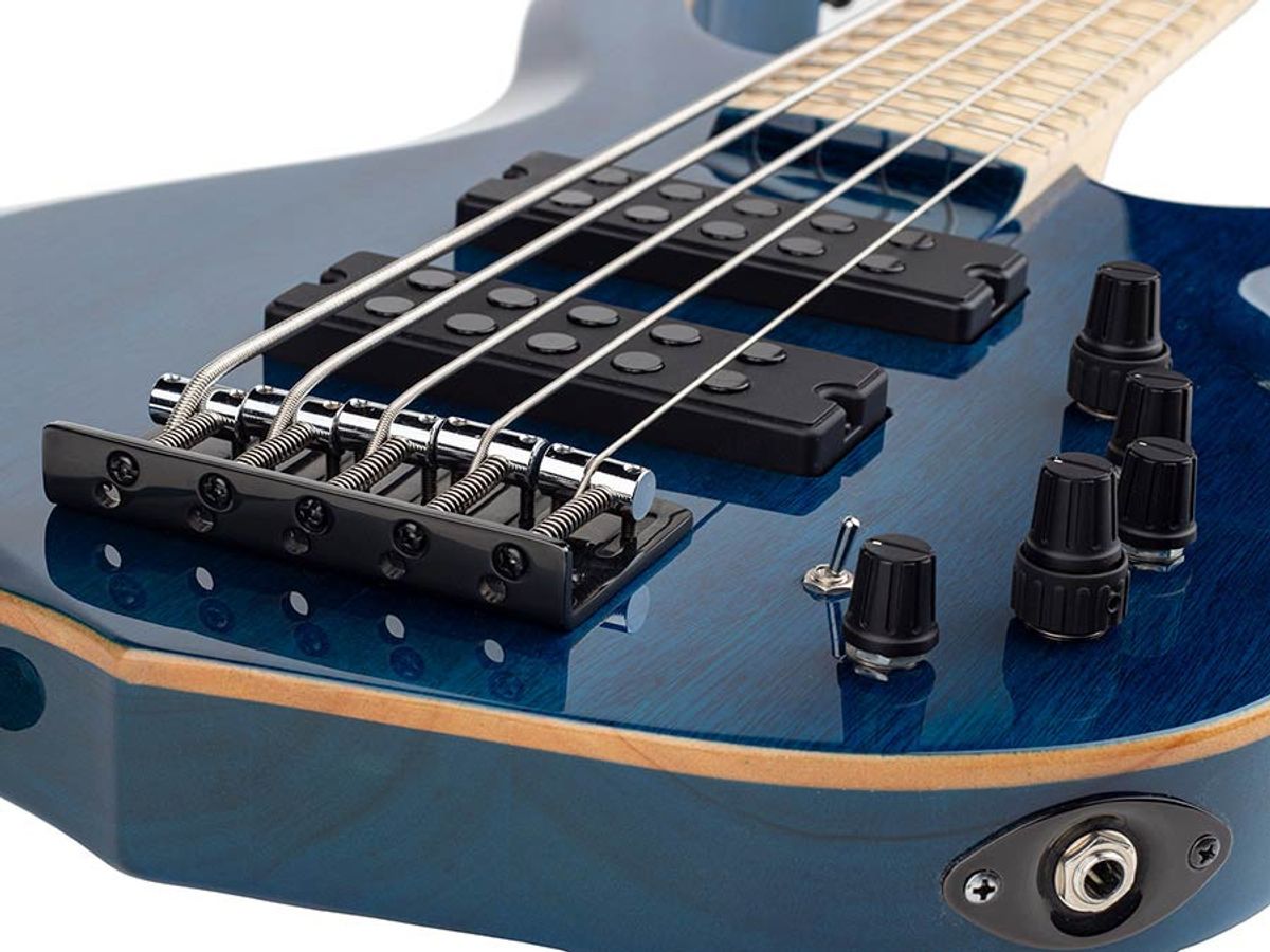 Sire M2 2nd Gen Series Marcus Miller 5-string Bass Guitar Transparent Blue