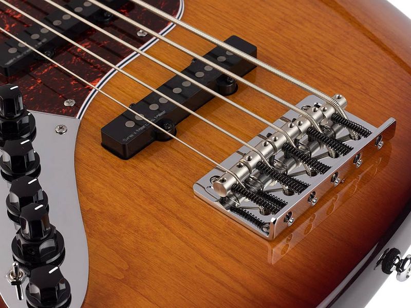 Sire V7 2nd Gen Series Marcus Miller Lefty Alder 5-string Bass Guitar Tobacco Sunburst