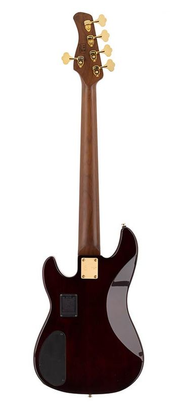 Sire P10 Series Marcus Miller swamp ash + flamed maple 5-string active bass guitar tobacco sunburst, with hard case