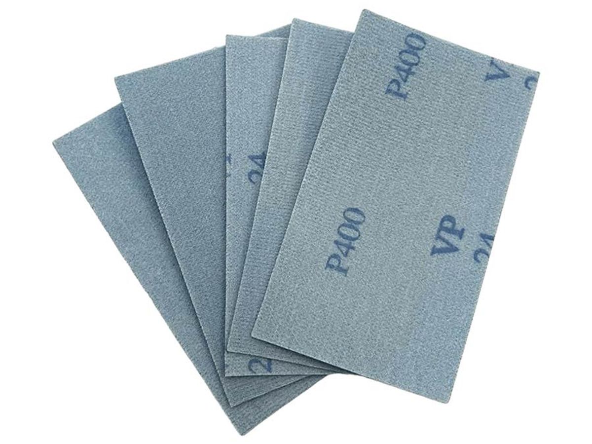 NitorLACK Flex latex sanding sheets 130 x 75 mm sheets K400 - 5 pcs