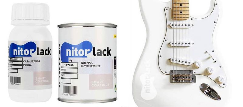 NitorLACK polyurethane paint olympic white - 500ml can + 250ml hardener