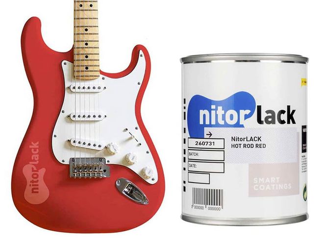 Hovedbilde NitorLACK Nitrocellulose Paint Hot Red - 500ml can