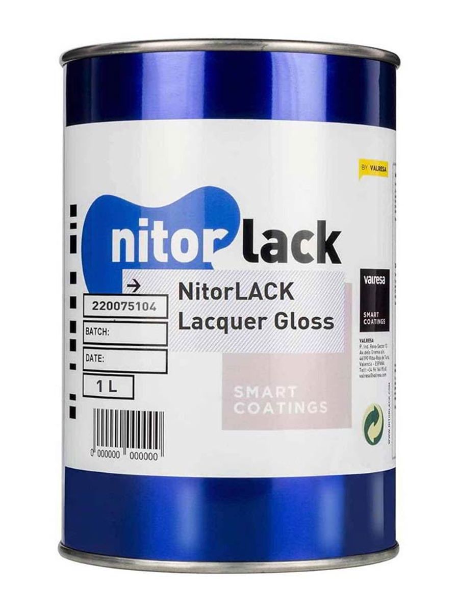NitorLACK Nitrocellulose Paint - Gloss Clear - 1L Can