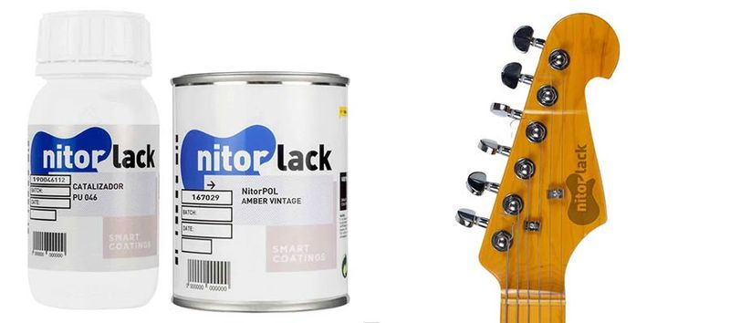 NitorLACK polyurethane paint amber vintage gloss - 500ml can + 250ml hardener
