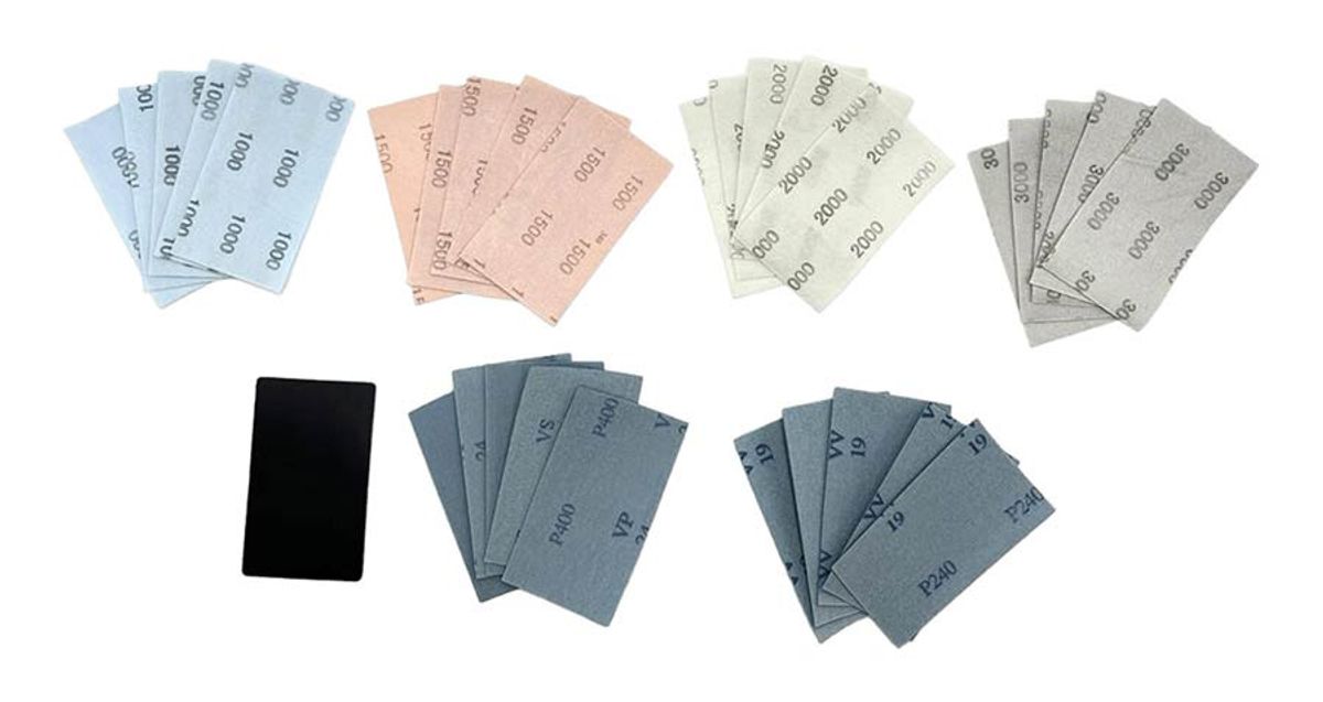 NitorLACK Flex latex sanding sheets 130 x 75 mm sheets K240 - 5 pcs