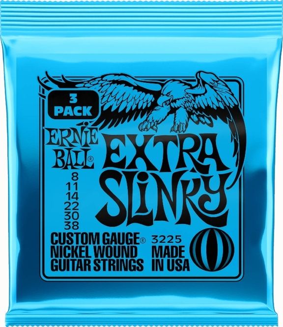Hovedbilde Ernie Ball 3225 Extra Slinky Nickel 3-Pack