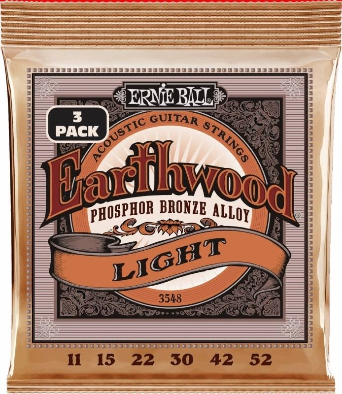 Ernie Ball 3548 Earthwood PSB Light 3-Pack