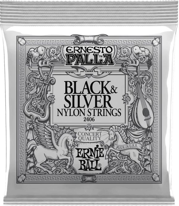 Hovedbilde Ernie Ball 2406 Black & Silver Nylon Strings Medium Tension