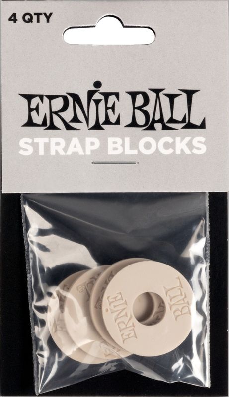 Ernie Ball 5625 Strap Blocks, Gray, 4 pc