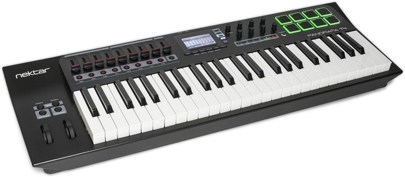 Nektar Panorama T4 - 49-tangenters USB-klaviatur med LCD-display, 9st reglar, 8st encoders/knappar, 8st trumpads mm