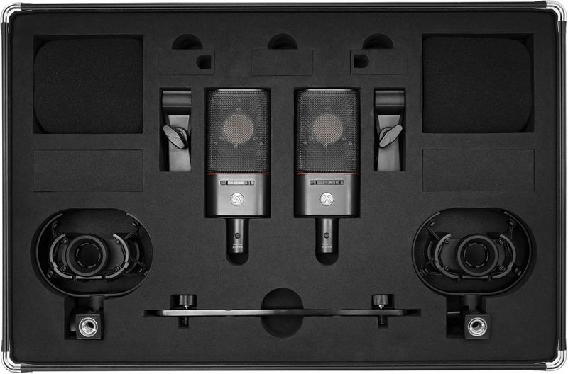 Austrian Audio OC18 Dual Set Plus - 2x Mic, Shock mount, Mini XLR, Mic Clip, Windshield, Stereoskena, Väska