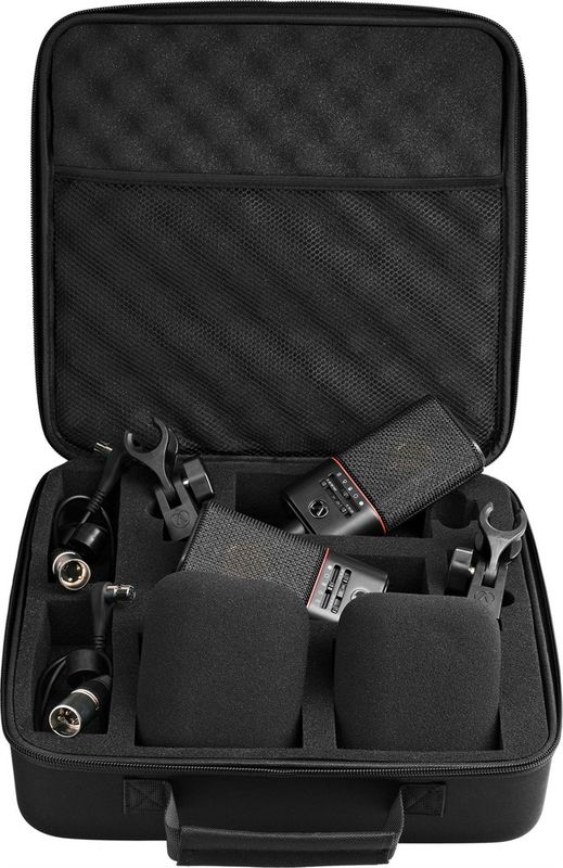 Austrian Audio OC818 Dual Set Go Black - 2x Mic, Shock Mount, Mini XLR, Mic Clip, Windshield, 1x Carry Case