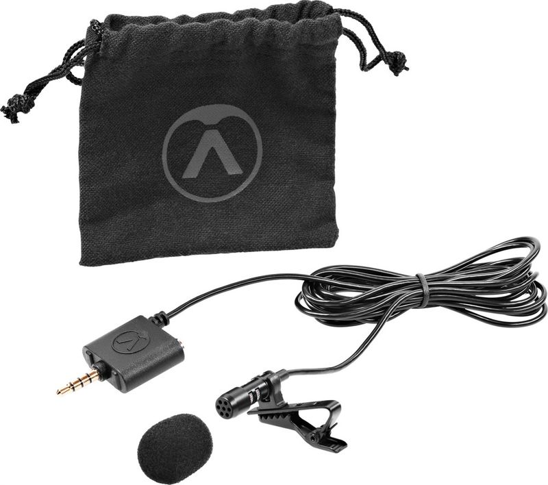 Austrian Audio MiC Y-Lav Lavalier Microphone (with Headphone output connector), tie-clamp, Pouch, (boxed)
