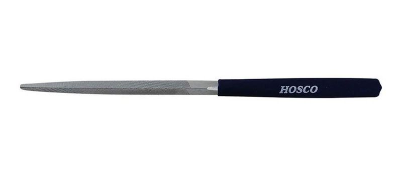 Hosco Japan H-TL-BFTRI nut and saddle shaping file, 100mm cutting length, 'non-clog' coated, triangle