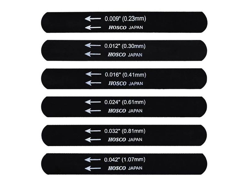 Hosco Japan Black Nut File Set for Electric Guitar 6 pcs (009,012,016,024,032,042)