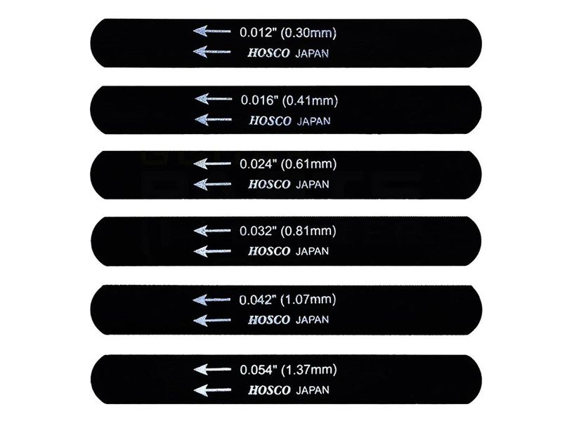 Hosco Japan Black Nut File Set for Acoustic Guitar 6 pcs (012,016,024,032,042,054)
