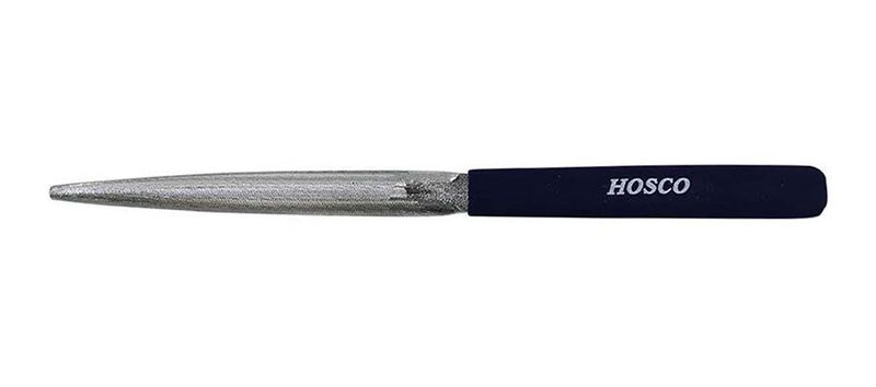 Hosco Japan H-TL-BFHR nut and saddle shaping file, 100mm cutting length, 'non-clog' coated, half-round