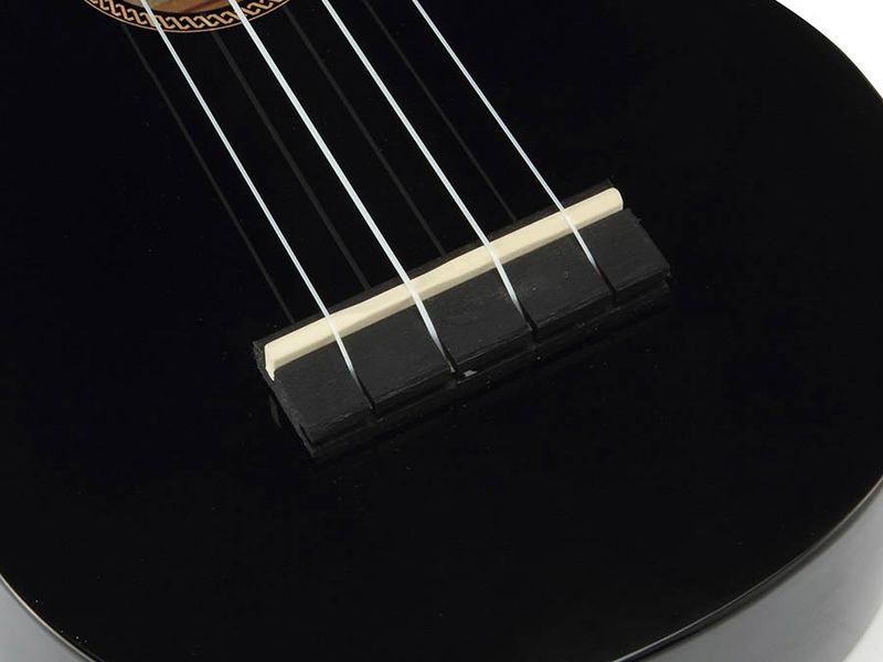 Mahalo Rainbow Series, soprano ukulele pack, black, with essentials accessory pack