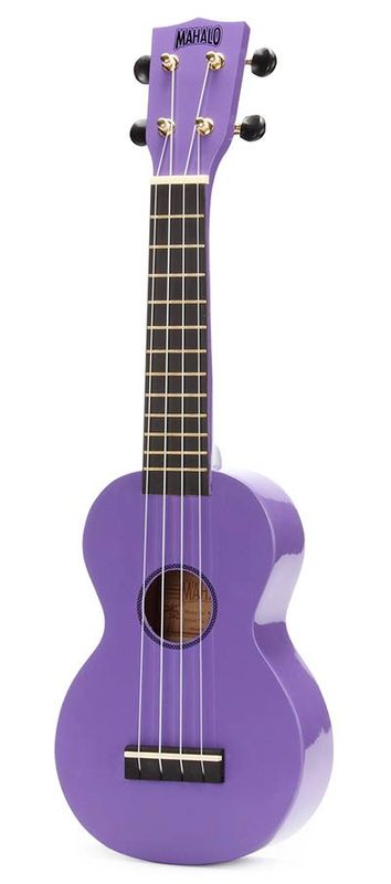 Mahalo Rainbow Series, soprano ukulele, purple, with bag