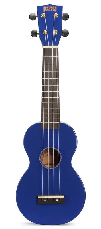 Mahalo Rainbow Series, soprano ukulele pack, blue, with essentials accessory pack