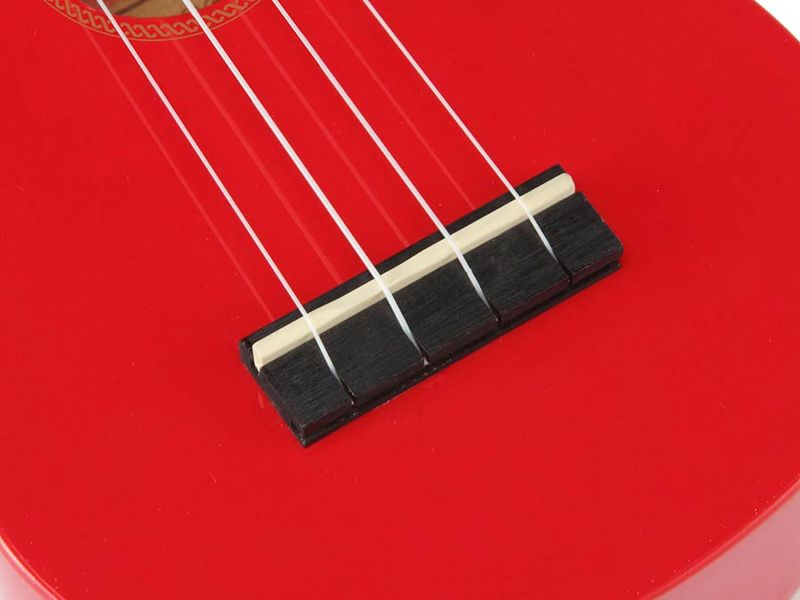 Mahalo Rainbow Series, soprano ukulele, red, with bag