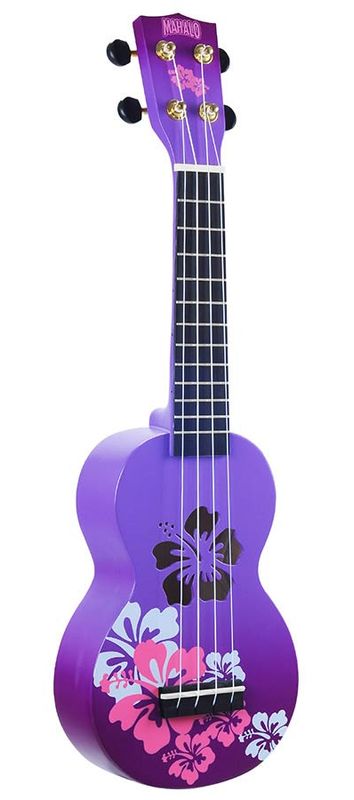 Mahalo Designer Series, soprano ukulele HIBISCUS, purple burst, with bag