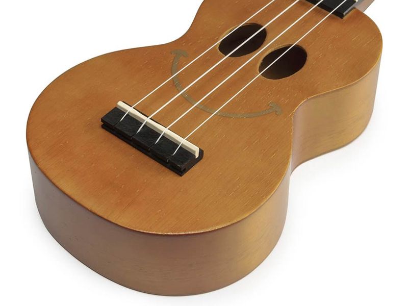 Mahalo Smiley Series, soprano ukulele, transparent brown, with bag