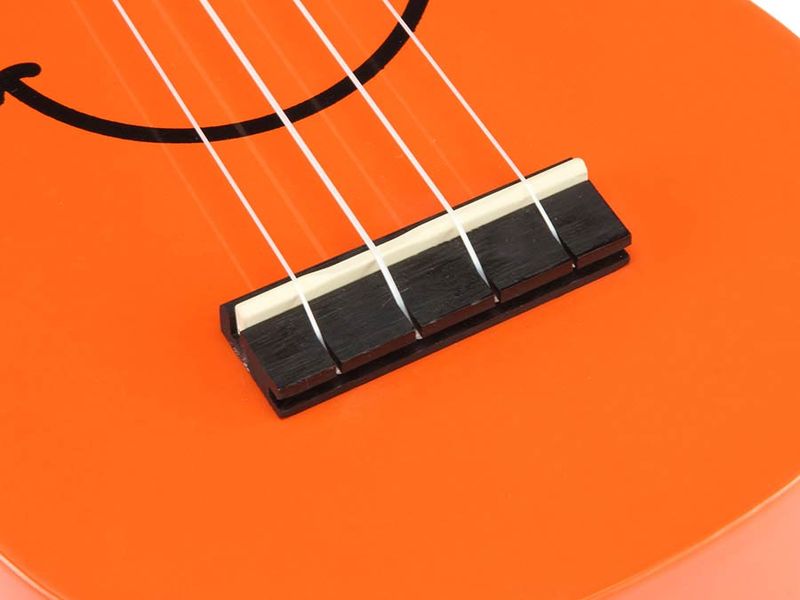 Mahalo Smiley Series, soprano ukulele, orange, with bag