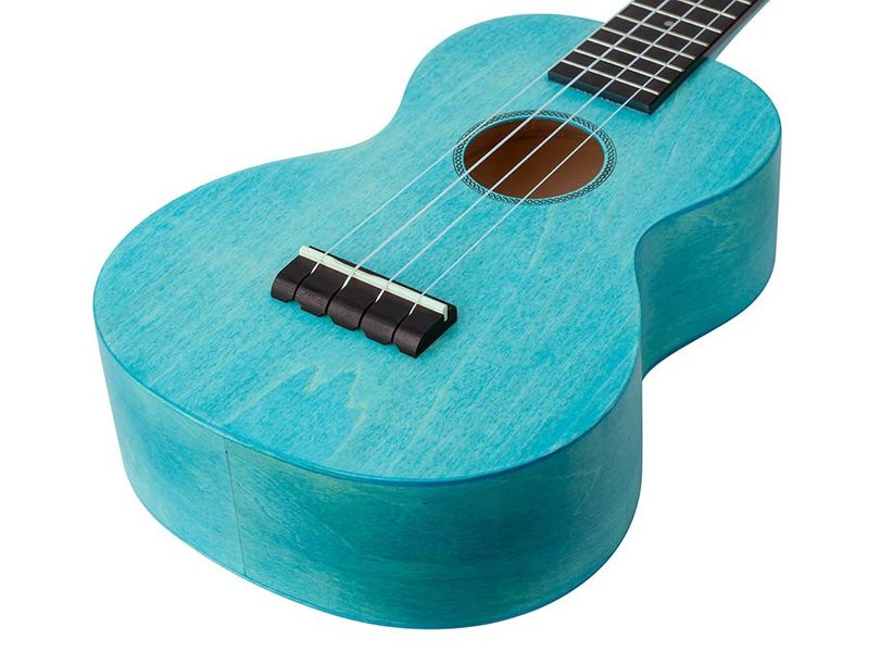Mahalo Island Series, concert ukulele, aqua blue, with bag