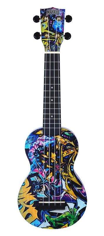Mahalo Art Series, soprano ukulele GRAFITI, with bag