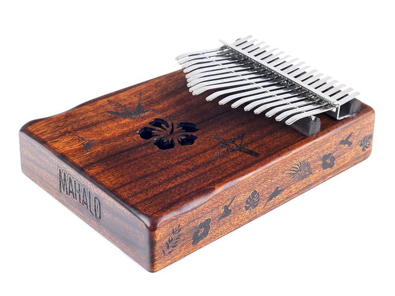 Mahalo  kalimba 17 keys HIBISCUS, with tuning hammer and bag
