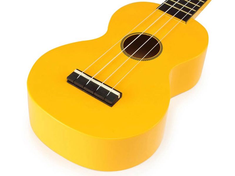 Mahalo Rainbow Series, soprano ukulele, yellow, with bag