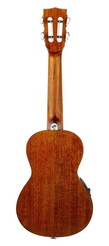 Mahalo Pearl Series, solid top concert ukulele, with MEQ2 9v preamp, black, with bag