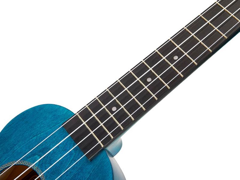 Mahalo Slimline Series, soprano ukulele, transparent blue, with bag