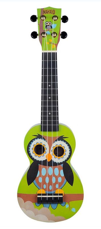 Mahalo Art Series, soprano ukulele OWL, with bag