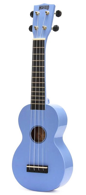 Mahalo Rainbow Series, soprano ukulele, light blue, with bag