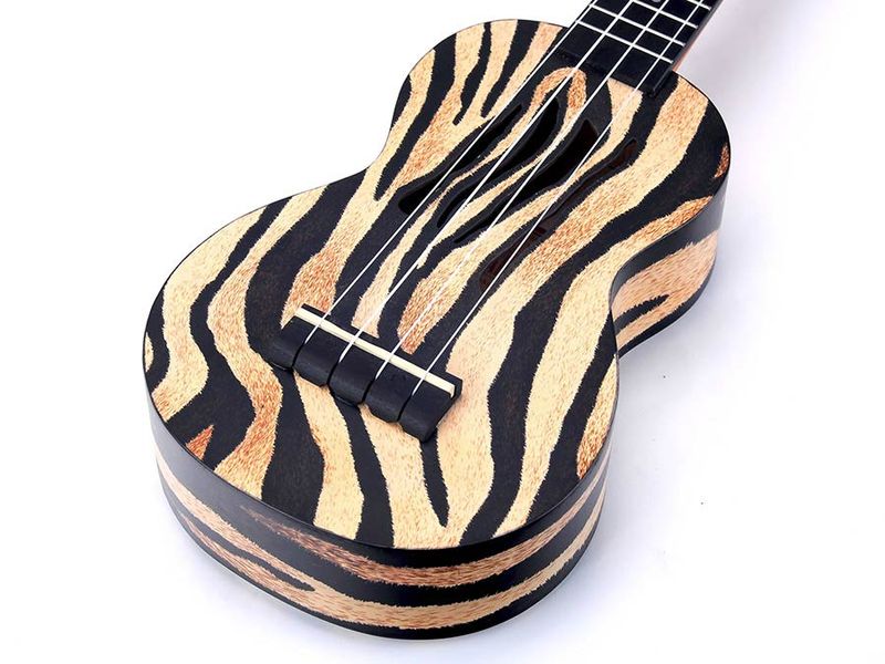 Mahalo Art Series, soprano ukulele ZEBRA, with bag