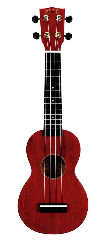 Mahalo Slimline Series, soprano ukulele, transparent red, with bag