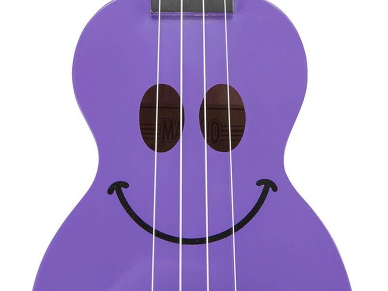 Mahalo Smiley Series, soprano ukulele, purple, with bag
