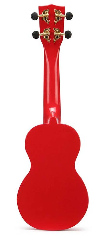 Mahalo Smiley Series, soprano ukulele, red, with bag