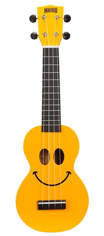 Mahalo Smiley Series, soprano ukulele, yellow, with bag