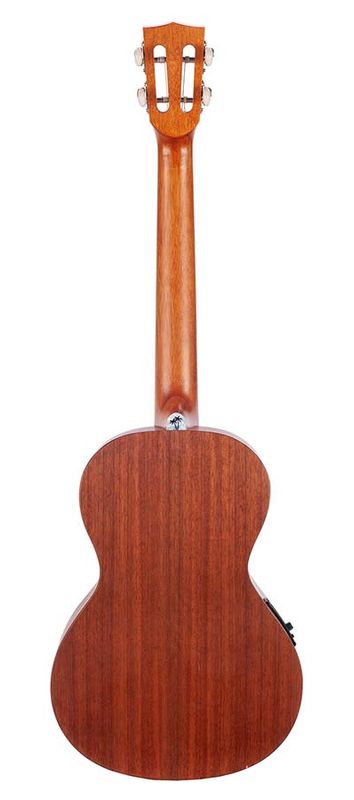 Mahalo Pearl Series, solid top baritone ukulele, with MEQ2 9v preamp, black, with bag