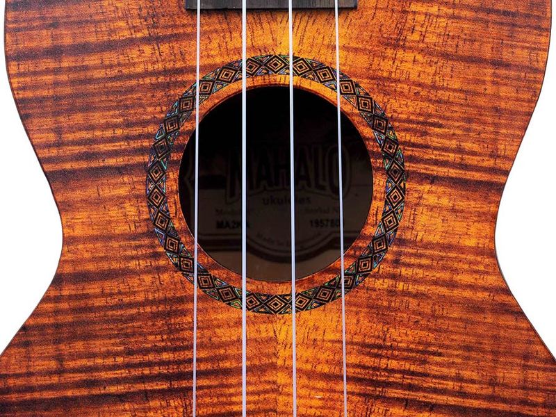 Mahalo Artist Elite Series, concert ukulele PHOTO FLAME KOA, with bag