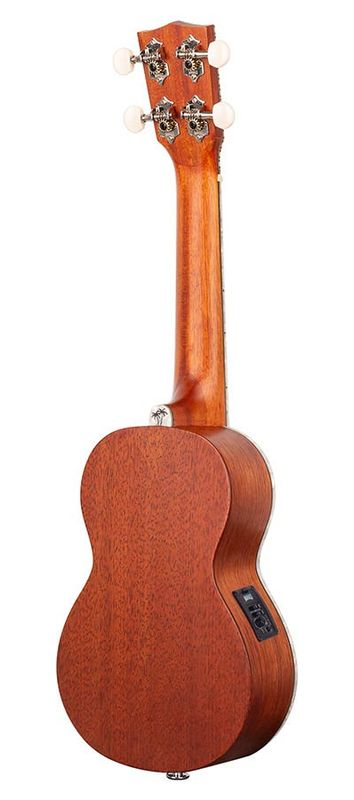 Mahalo Pearl Series, solid top soprano ukulele, with MEQ2 9v preamp, black, with bag