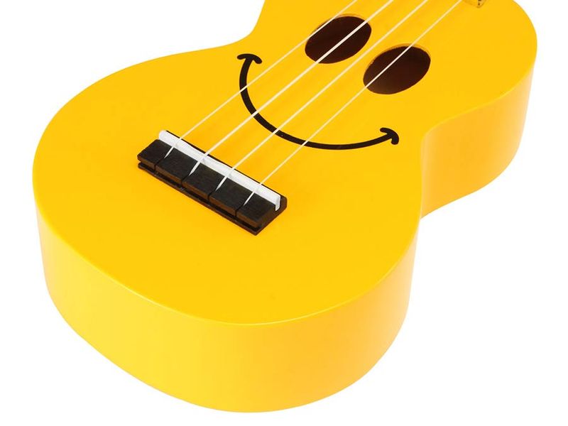 Mahalo Smiley Series, soprano ukulele, yellow, with bag