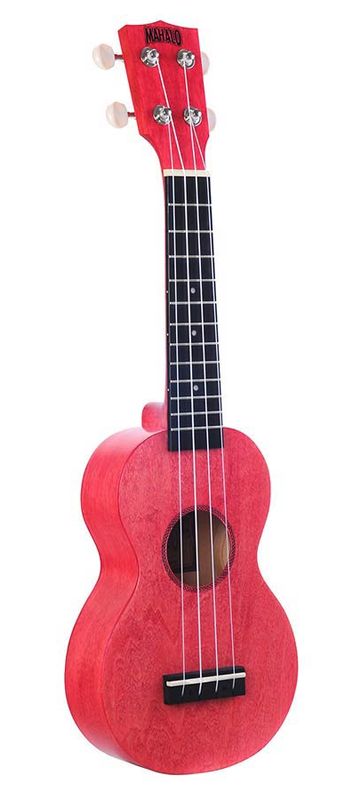 Mahalo Island Series, soprano ukulele, coral pink, with bag