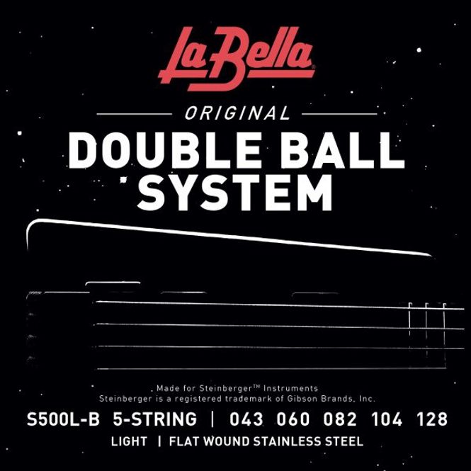 Hovedbilde La Bella S500L-B Double Ball Bass Flat Wound - ...