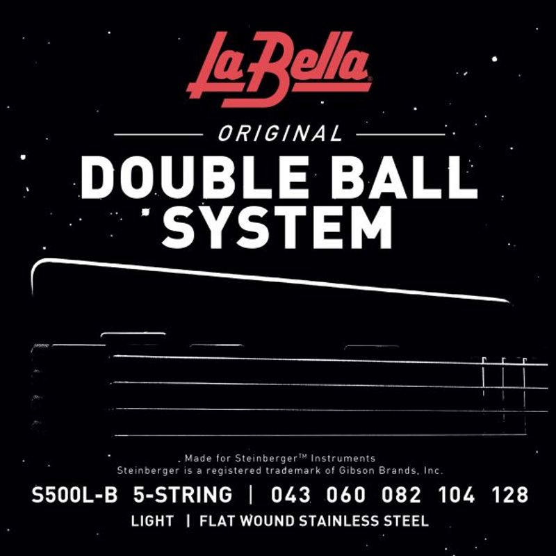 La Bella S500L-B Double Ball Bass Flat Wound - Light 43-128, 5-String