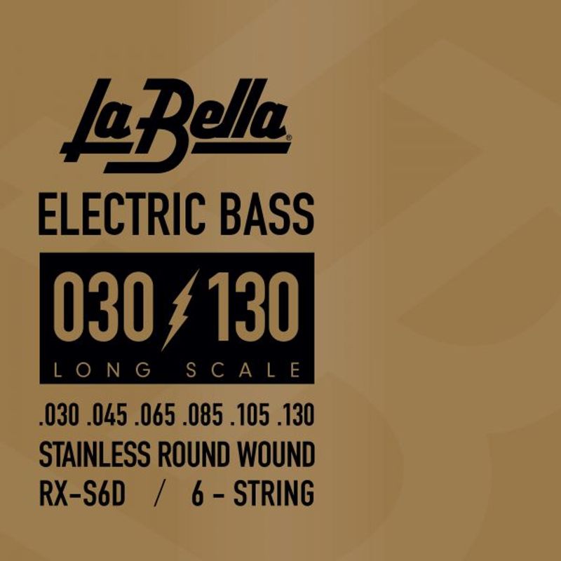 La Bella RX-S6D Bass Rx Series, Stainless, 6-String 30-130