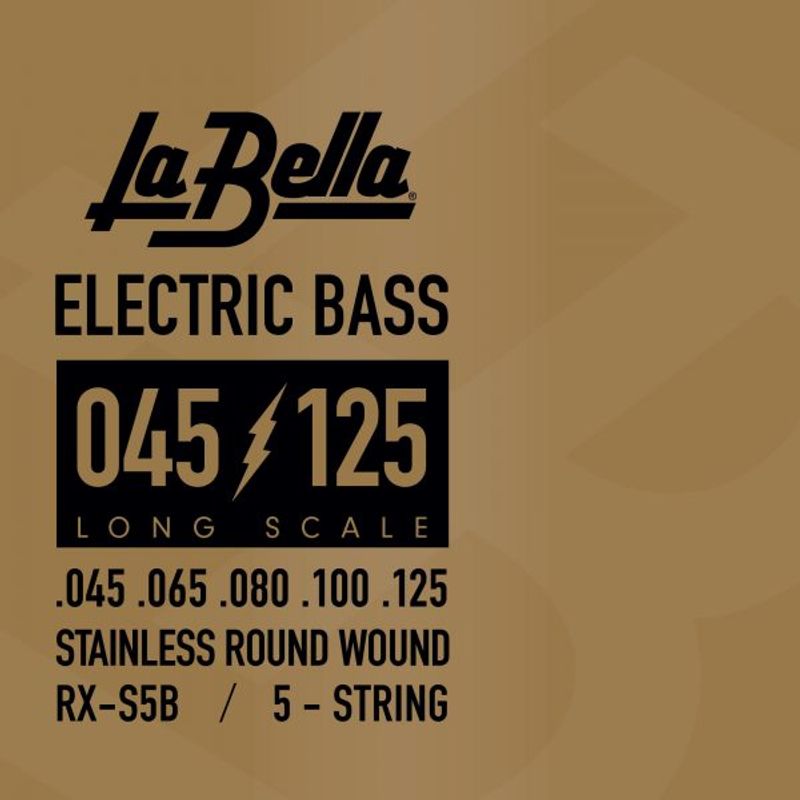 La Bella RX-S5B Bass Rx Series, Stainless, 5-String 45-125